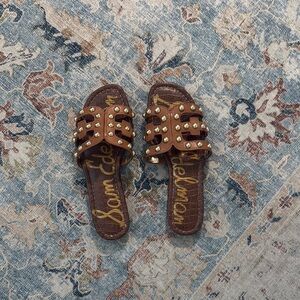 Sam Edelman Brown Studded Sandals